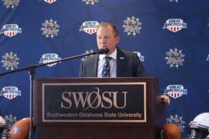 Josh Kirkland was introduced as SWOSUs new head football coach Dec. 20