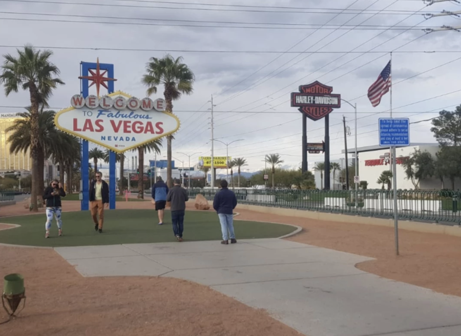 On normal days, there is a long line of people waiting to take a photo in front of the Fabulous Las Vegas Sign. But COVID-19 has had a big impact on the Sin City.