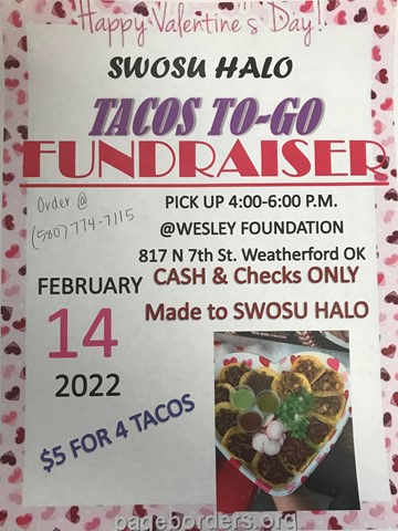 SWOSU HALO Tacos To-Go fundraiser