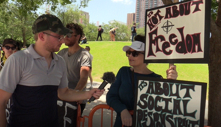 Reporter Johannes Becht traveled to Texas and got opinions from the public while protestors were at the NRA meeting!